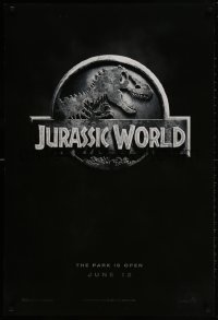 1g534 JURASSIC WORLD teaser DS 1sh 2015 Jurassic Park sequel, cool image of the new logo!