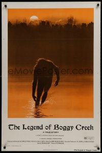 1g568 LEGEND OF BOGGY CREEK 1sh 1973 great Ralph McQuarrie art of swamp monster!