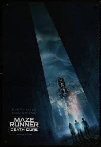 1g614 MAZE RUNNER: THE DEATH CURE style A teaser DS 1sh 2018 Goggins, every maze has an end!