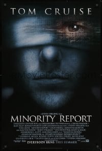 1g624 MINORITY REPORT style A advance DS 1sh 2002 Steven Spielberg, Tom Cruise, Colin Farrell