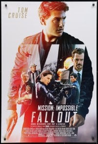 1g628 MISSION: IMPOSSIBLE FALLOUT advance DS 1sh 2018 Tom Cruise with gun & montage of top cast!