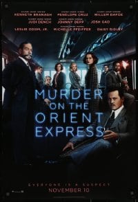 1g639 MURDER ON THE ORIENT EXPRESS style B teaser DS 1sh 2017 Branagh, huge cast, Agatha Christie!