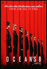 1g662 OCEAN'S 8 teaser DS 1sh 2018 Bullock, Blanchett, Hathaway, Kaling, Paulson, Rihanna, Damon!