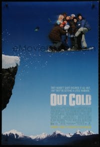 1g667 OUT COLD advance DS 1sh 2001 Jason London, Lee Majors, Zach Galifianakis, snowboarding!