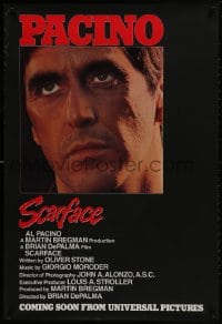 1g768 SCARFACE advance 1sh 1983 Al Pacino as Tony Montana, Brian De Palma, Oliver Stone!