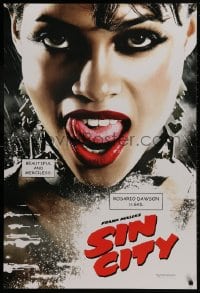 1g802 SIN CITY teaser DS 1sh 2005 graphic novel by Frank Miller, sexy Rosario Dawson as Gail!