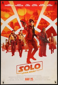 1g812 SOLO advance DS 1sh 2018 A Star Wars Story, Ron Howard, Ehrenreich, top cast, Chewbacca!