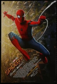 1g830 SPIDER-MAN: HOMECOMING advance DS 1sh 2017 Tom Holland swinging over New York City!