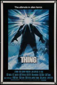 1g889 THING 1sh 1982 John Carpenter classic sci-fi horror, Drew Struzan, regular credit design!