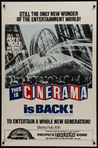 1g892 THIS IS CINERAMA advance 1sh R1973 a startling new world of entertainment!