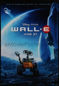 1g959 WALL-E advance DS 1sh 2008 Walt Disney, Pixar, Best Animated Film, WALL-E & EVE w/ spaceship!