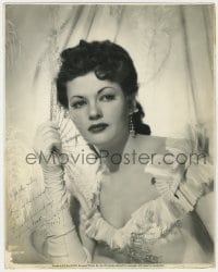 1h051 YVONNE DE CARLO signed deluxe 11x13.75 still 1945 Universal studio portrait of the sexy star!