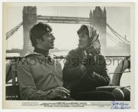 1h271 ALAN BATES signed 8.25x10 still 1966 with Lynn Redgrave by Tower Bridge in Georgy Girl!