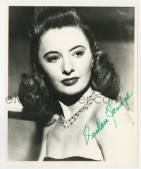 1h856 BARBARA STANWYCK signed 8x10 REPRO still 1980s head & shoulders portrait with cool jewelry!