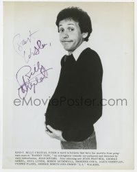 1h291 BILLY CRYSTAL signed 8x10.25 still 1978 as world's first pregnant man from Rabbit Test!