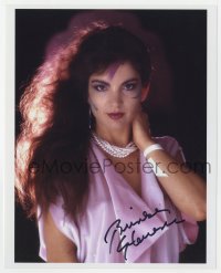 1h748 BRINKE STEVENS signed color 8x10 REPRO still 1980s sexy portrait of the Scream Queen!