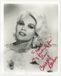 1h869 CARROLL BAKER signed 8x10 REPRO still 1980s sexy glamour portrait for her role as Jean Harlow!