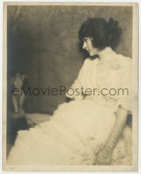 1h303 CAROL DEMPSTER signed deluxe 8x10 still 1920s portrait of the pretty actress in lace dress!