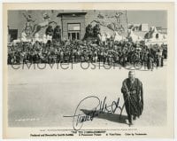 1h308 CHARLTON HESTON signed 8x10.25 still R1970s as Moses in Cecil B. DeMille's Ten Commandments!