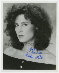 1h872 CHRISTINE LAHTI signed 8x10 REPRO still 1980s head & shoulders portrait with bare shoulders!