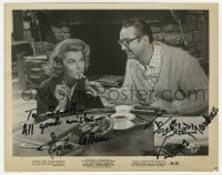 1h317 COLLEGE CONFIDENTIAL signed 8x10.25 still 1960 by BOTH Steve Allen AND Jayne Meadows!
