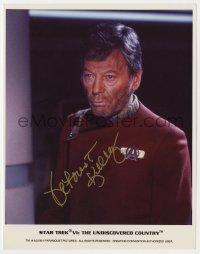 1h760 DEFOREST KELLEY signed color 8x10 REPRO still 1991 as Dr. Bones McCoy in Star Trek VI!