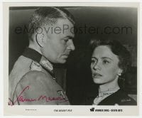 1h326 DESERT FOX signed 8.25x9.75 still R1960s by BOTH James Mason AND Jessica Tandy!