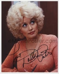 1h762 DOLLY PARTON signed color 8x10 REPRO still 1990s great close up of the singer/actress!