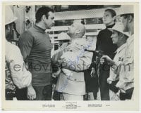 1h330 DONALD PLEASENCE signed 8x10 still 1967 as Blofeld with Sean Connery in You Only Live Twice!