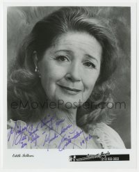 1h574 EDITH FELLOWS signed 8x10 publicity still 1986 head & shoulders portrait late in her career!