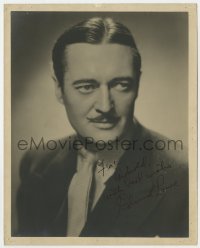1h341 EDMUND LOWE signed deluxe 8x10 still 1930s great head & shoulders portrait in suit & tie!