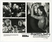 1h342 ELIZABETH HURLEY signed 8x10 still 1999 with Matthew McConaughey & Woody Harrelson in EDtv!