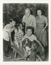 1h893 EUGENE LEE signed 8x10 REPRO still 1980s Our Gang's Porky with his family!