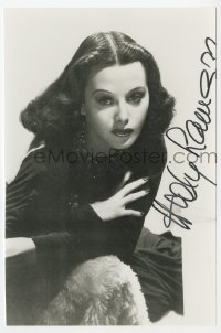 1h911 HEDY LAMARR signed 5x7.5 REPRO still 1980s close portrait of the beautiful leading lady!