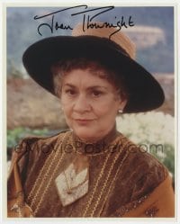 1h783 JOAN PLOWRIGHT signed color 8x10 REPRO still 2000s close portrait of the English actress!
