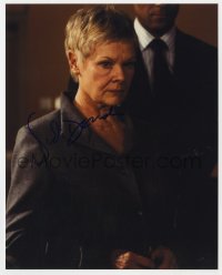1h792 JUDI DENCH signed color 8x10 REPRO still 2000s waist-high close up of the English star!