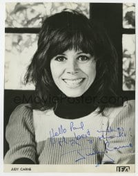 1h595 JUDY CARNE signed 7.75x10 publicity still 1980s great smiling portrait of the pretty actress!