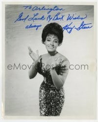 1h412 KAY STARR signed 8x10 still 1960s c/u of the pretty singer in shimmering dress by Seawell!