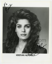 1h598 KRISTIAN ALFONSO signed 8x10 publicity still 1980s great portrait of the sexy actress!