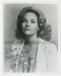 1h939 LEE MERIWETHER signed 8x10 REPRO still 1980s head & shoulders portrait of the Catwoman star!