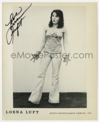 1h602 LORNA LUFT signed 8x10 publicity still 1980s Judy Garland's singer daughter full-length!