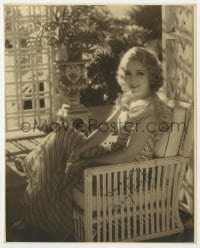1h443 MARY PICKFORD signed deluxe 7.75x9.5 still 1920s wonderful seated profile portrait at home!