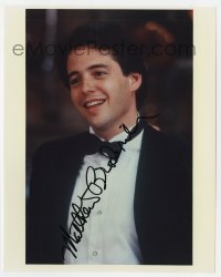 1h810 MATTHEW BRODERICK signed color 8x10 REPRO still 1990s youthful portrait wearing tuxedo!