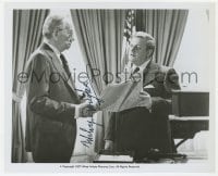 1h448 MELVYN DOUGLAS signed 8.25x10 still 1977 with Charles Durning in Twilight's Last Gleaming!