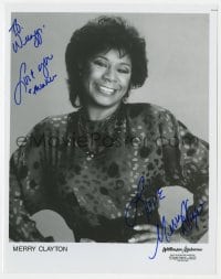 1h609 MERRY CLAYTON signed 8x10 publicity still 1970s smiling portrait of the gospel singer!