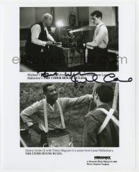 1h450 MICHAEL CAINE signed 8x10 still 1999 w/ Tobey Maguire & Delroy Lindo in The Cider House Rules!
