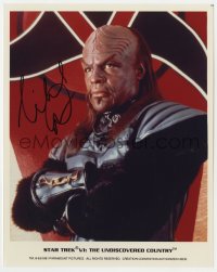 1h553 MICHAEL DORN signed color 8x10 publicity still 1991 as Klingon Lt. Worf from Star Trek VI!