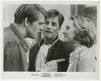 1h459 NICK NOLTE signed 8x10 still 1975 with Don Johnson & Robin Mattson in Return to Macon County!