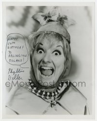 1h967 PHYLLIS DILLER signed 8x10.25 REPRO still 1967 close portrait of the zany comedienne!