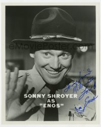 1h632 SONNY SHROYER signed 8x10 publicity still 1980s he was Enos in The Dukes of Hazzard!